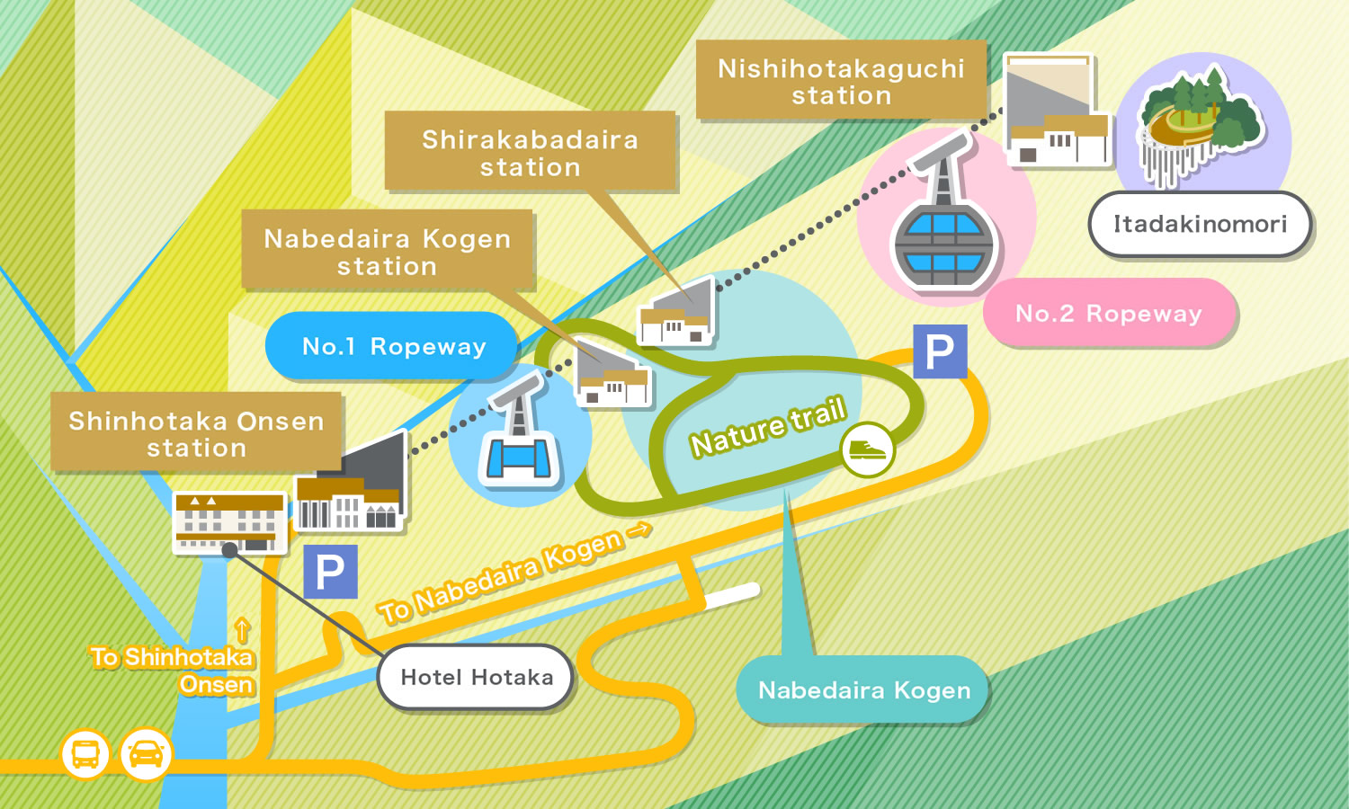 Shin Hotaka Ropeway Entire MAP